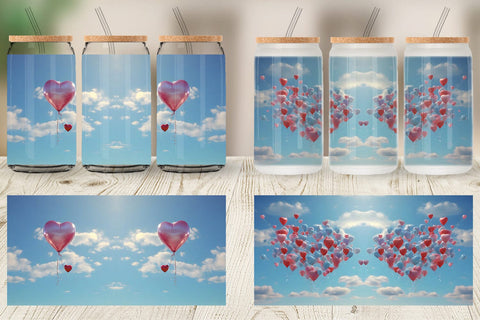 Glass Can Wrap Valentine Balloon Sublimation artnoy 