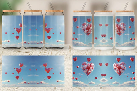 Glass Can Wrap Valentine Balloon Sublimation artnoy 