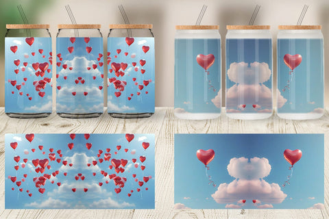 Glass Can Wrap Valentine Balloon Sublimation artnoy 