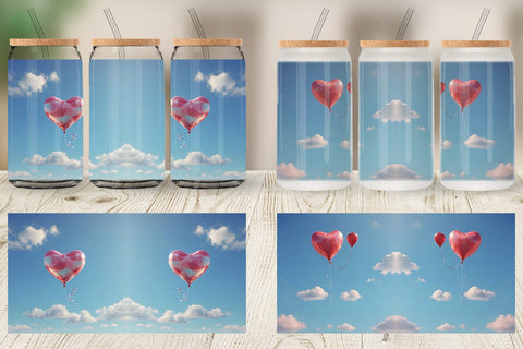 Glass Can Wrap Valentine Balloon Sublimation artnoy 