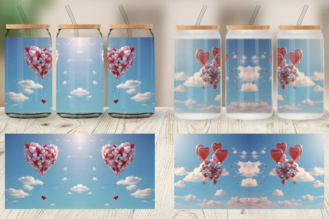 Glass Can Wrap Valentine Balloon Sublimation artnoy 