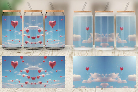 Glass Can Wrap Valentine Balloon Sublimation artnoy 