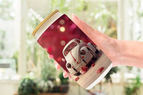 Glass Can Wrap Valentine Car Bug Sublimation artnoy 