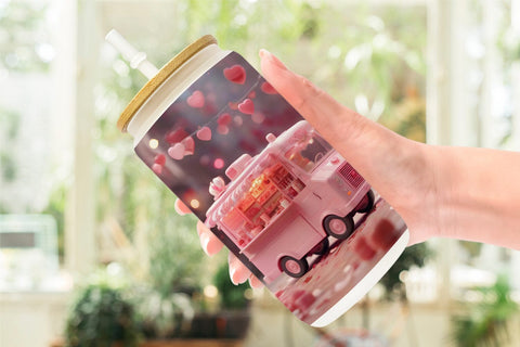 Glass Can Wrap Valentine Food Truck Sublimation artnoy 
