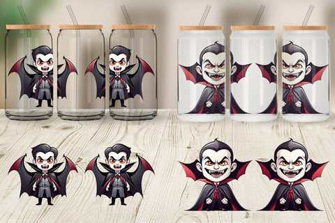 Glass Can Wrap Vampires Sublimation artnoy 