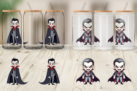 Glass Can Wrap Vampires Sublimation artnoy 