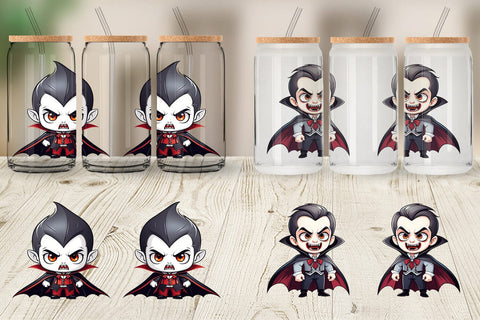 Glass Can Wrap Vampires Sublimation artnoy 
