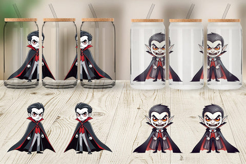 Glass Can Wrap Vampires Sublimation artnoy 