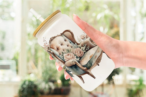 Glass Can Wrap Velvet Chair Sublimation artnoy 