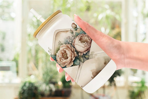 Glass Can Wrap Vintage Envelope Sublimation artnoy 