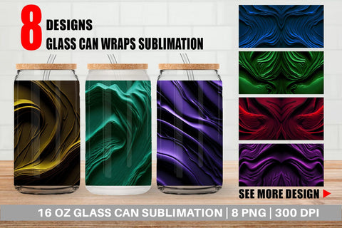 Glass Can Wrap Whipped Texture Sublimation artnoy 