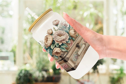 Glass Can Wrap Wooden Cigar Box Sublimation artnoy 