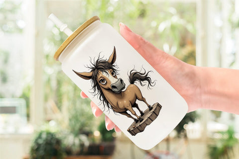 Glass Can Wrecked Nutcracker Horse Sublimation artnoy 