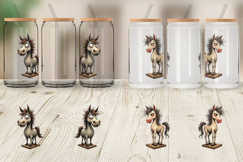 Glass Can Wrecked Nutcracker Horse Sublimation artnoy 