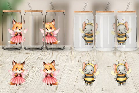 Glass Can Wrong Costume Baby Animals Sublimation artnoy 