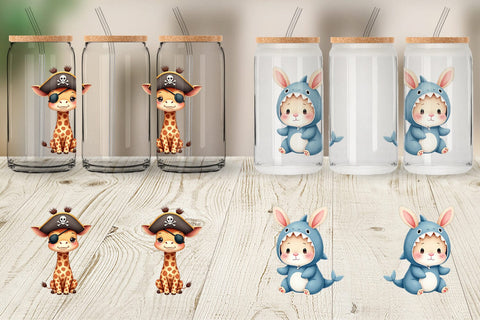 Glass Can Wrong Costume Baby Animals Sublimation artnoy 