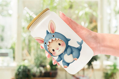 Glass Can Wrong Costume Baby Animals Sublimation artnoy 