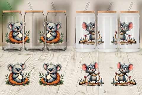 Glass Can Yoga Grumps Sublimation artnoy 