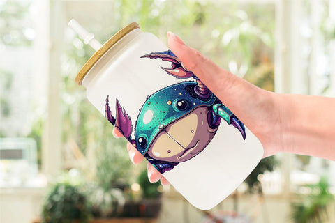 Glass Can Zodiac Babies Sublimation artnoy 