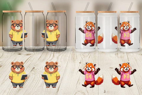 Glass Can Zoo Football Team Sublimation artnoy 