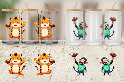 Glass Can Zoo Football Team Sublimation artnoy 