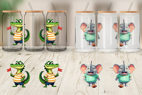 Glass Can Zoo Football Team Sublimation artnoy 