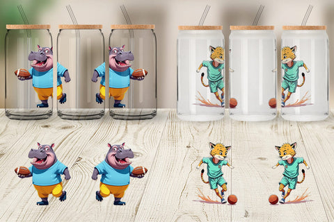 Glass Can Zoo Football Team Sublimation artnoy 
