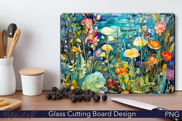 Glass Cutting Board Design | Ocean Life Sublimation Pfiffen's World 