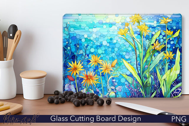 Glass Cutting Board Design | Ocean Life | Underwater Sublimation Pfiffen's World 