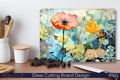 Glass Cutting Board Design | Pink Flower Sublimation Pfiffen's World 