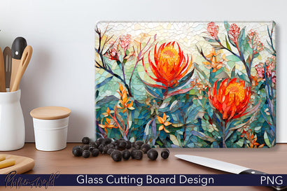 Glass Cutting Board Design | Tropical Flowers Sublimation Pfiffen's World 