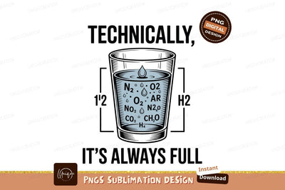 Glass filled with chemical formulas science chemistry Sublimation Designangry 