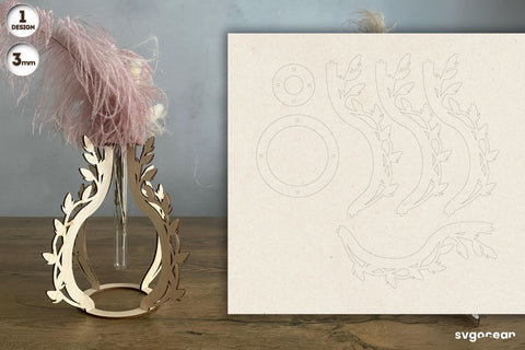 Glass Tube Floral Vases Laser Cut SVG SvgOcean 