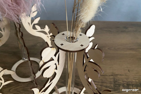Glass Tube Floral Vases Laser Cut SVG SvgOcean 