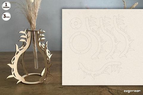 Glass Tube Floral Vases Laser Cut SVG SvgOcean 