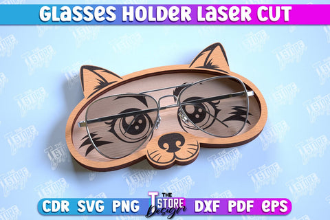 Glasses Holder Laser Cut Bundle | Eyeglass Stand | Animal Design | CNC File SVG The T Store Design 