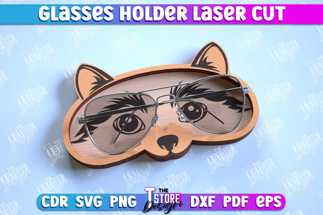 Glasses Holder Laser Cut | Eyeglass Stand | Animal Design | CNC File SVG The T Store Design 