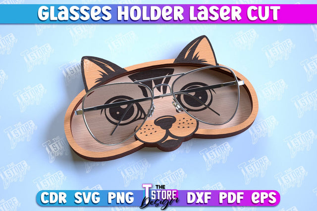 Glasses Holder Laser Cut | Eyeglass Stand | Animal Design | CNC File SVG The T Store Design 