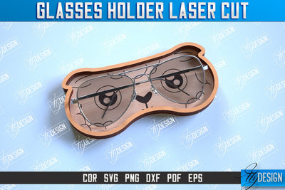 Glasses Holder Laser Cut | Eyeglass Stand | Animal Face | CNC File SVG Fly Design 