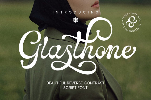 Glasthone Calligraphy Font Font muhammadzeky 