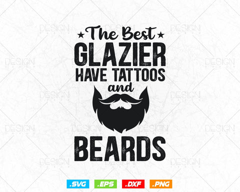 Glazier Beards Tattoo Windows Glass Fixer Svg Fathers Day Svg, Window Fitter, Glazer, Glass Worker, Svg Files for Cricut, Instant Download SVG DesignDestine 