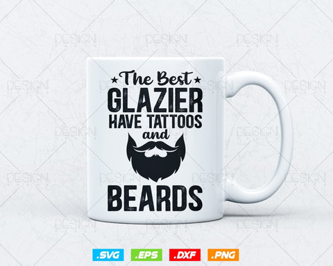 Glazier Beards Tattoo Windows Glass Fixer Svg Fathers Day Svg, Window Fitter, Glazer, Glass Worker, Svg Files for Cricut, Instant Download SVG DesignDestine 