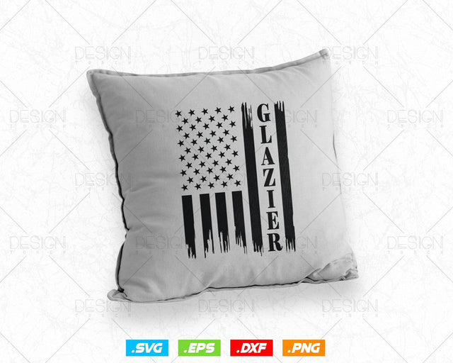 Glazier Vintage American USA Flag Glazier Svg Png, Glazer, Glass Worker, Fathers Day Svg, Svg Files for Cricut Silhouette, Instant Download SVG DesignDestine 