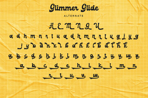 Glimmer Glide - Groovy Font Font Alpaprana Studio 