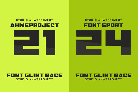 Glint Race Font ahweproject 