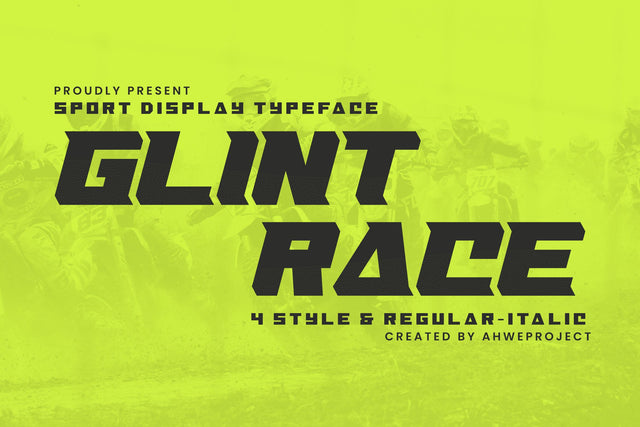 Glint Race Font ahweproject 