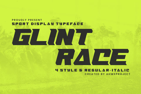 Glint Race Font ahweproject 