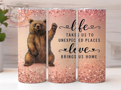 Glitter Bear Inspirational Tumbler, Inspirational Tumbler, Love Quote Tumbler, 20oz Tumbler Sublimation, Uplifting Tumbler Design, Motivational Tumbler, Home Tumbler Wrap Sublimation Lara' s Designs 