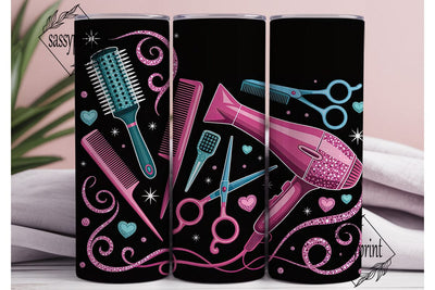 Glitter Beauty Tools 20oz Tumbler Wrap Sublimation sassyprint 
