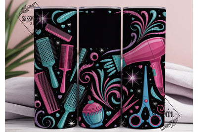 Glitter Beauty Tools 20oz Tumbler Wrap Sublimation sassyprint 